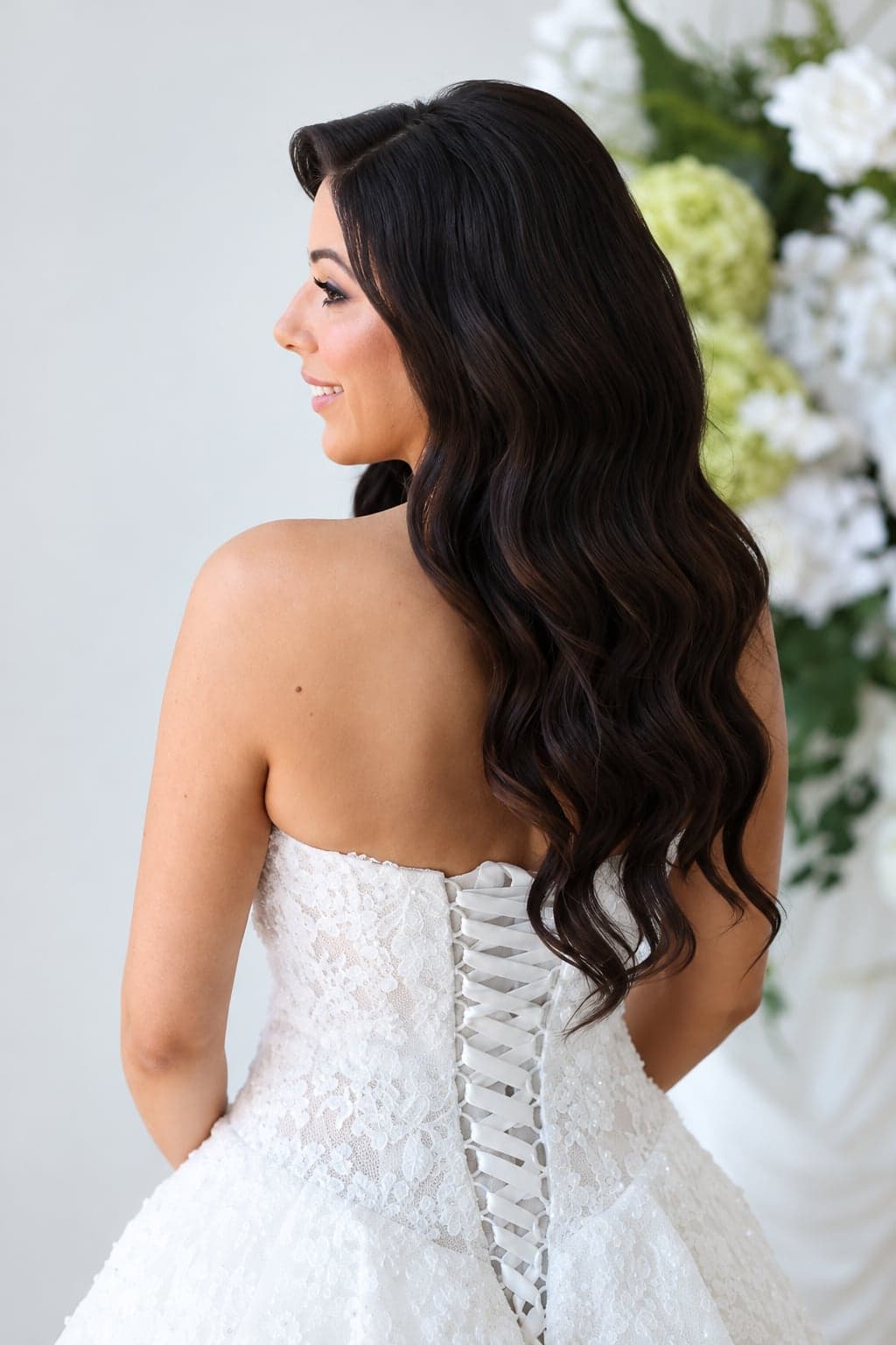 Bride in Lace Corset Gown